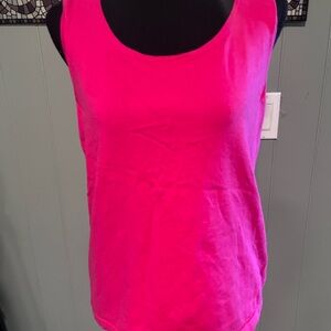 Jones New York Signature Women's Large Sleeveless Pink Sweater Top